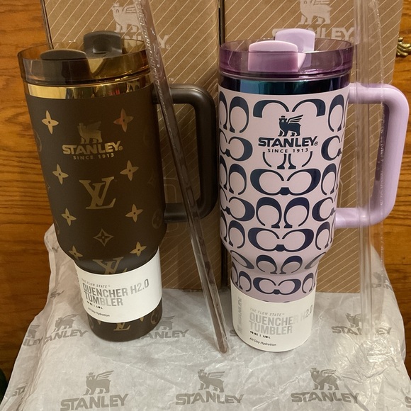 Stanley Brown and Purple Patterned Quencher Tumblers combo - Picture 2 of 3